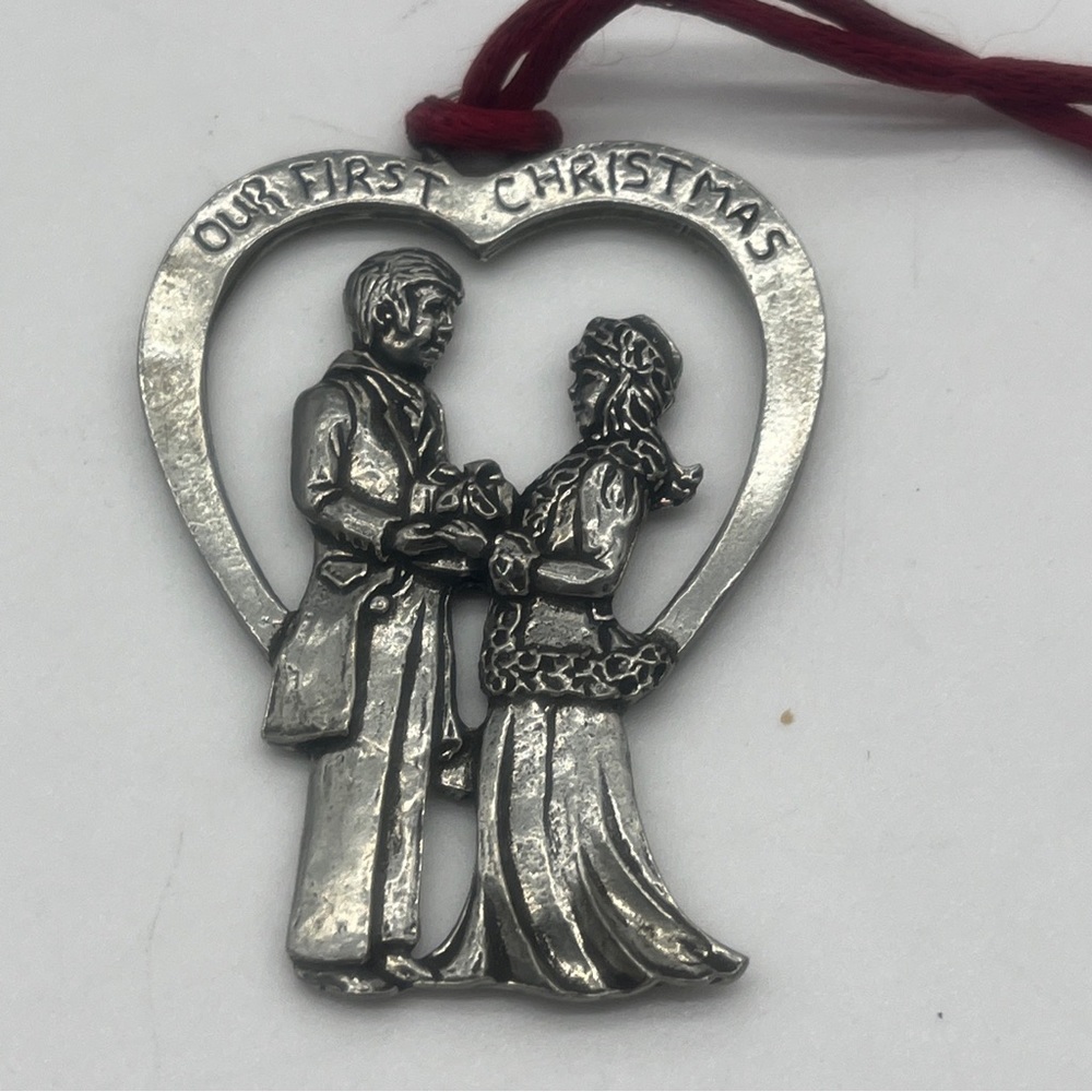 Wedding bride groom 1st xmas ornament